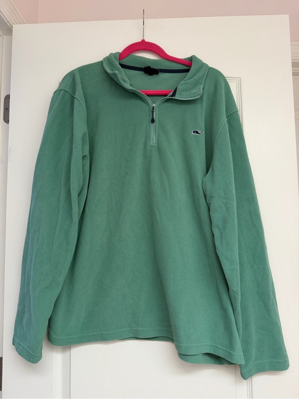 EUC Vineyard Vines Green Quarter-Zip Fleece Pullover Size L